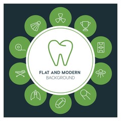 health, science, sports Infographic Circle outline Icons Set. Contains such Icons as  business,  website,  elements,  background,  pattern,  illustration, ufo and more. ..Fully Editable. Pixel Perfect