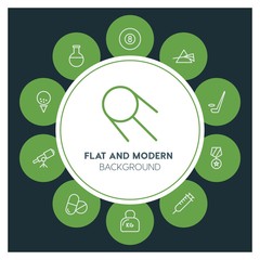 health, science, sports Infographic Circle outline Icons Set. Contains such Icons as  business,  website,  elements,  background,  pattern,  illustration, ice and more. ..Fully Editable. Pixel Perfect