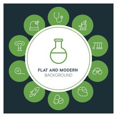 health, science, sports Infographic Circle outline Icons Set. Contains such Icons as  business,  website,  elements,  background,  pattern,  illustration and more. ..Fully Editable. Pixel Perfect