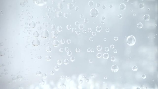 Bubble soda on white Background - 4k