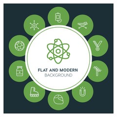 health, science, sports Infographic Circle outline Icons Set. Contains such Icons as  business,  website,  elements,  background,  pattern,  illustration and more. ..Fully Editable. Pixel Perfect