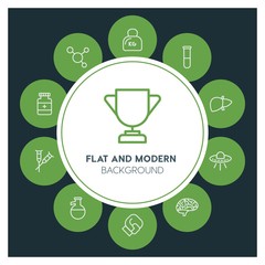 health, science, sports Infographic Circle outline Icons Set. Contains such Icons as  business,  website,  elements,  background,  pattern,  illustration, ufo and more. ..Fully Editable. Pixel Perfect