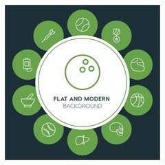 health, science, sports Infographic Circle outline Icons Set. Contains such Icons as  business,  website,  elements,  background,  pattern,  illustration and more. ..Fully Editable. Pixel Perfect