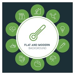 health, science, sports Infographic Circle outline Icons Set. Contains such Icons as  business,  website,  elements,  background,  pattern,  illustration and more. ..Fully Editable. Pixel Perfect