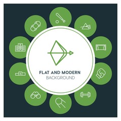 health, science, sports Infographic Circle outline Icons Set. Contains such Icons as  business,  website,  elements,  background,  pattern,  illustration, bow and more. ..Fully Editable. Pixel Perfect