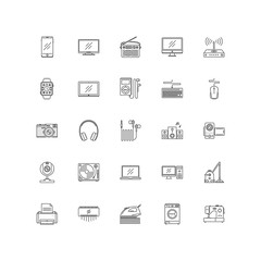 electronics outline icons 25