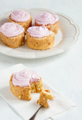 biscuit pastries (rolls) with cream