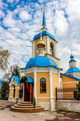 KARIZHA, RUSSIA - MAY 2016: Church of the Protection of the Holy Virgin in the village of Karizha
