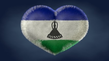 Cuore bandiera del Lesotho.