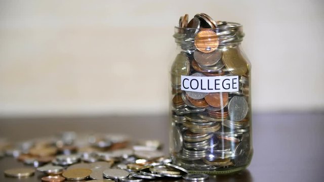 College Money In A Savings Jar