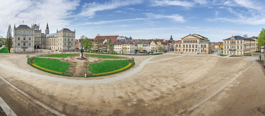 Naklejka premium The Theaterplatz of Coburg
