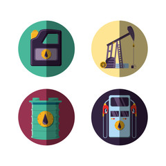 oil industry set icons vector illustration design