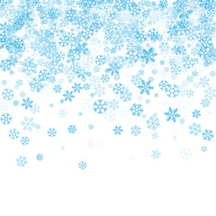Fototapeta premium Abstract pattern of falling snowflakes