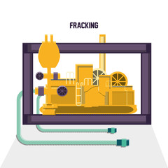 oil industry with fracking process vector illustration design