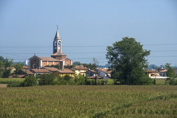 Rural landscape along the Po cycle path