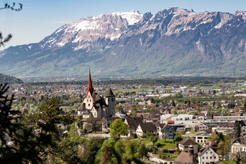 Rankweil und Basilika von Hochgastra aus gesehen