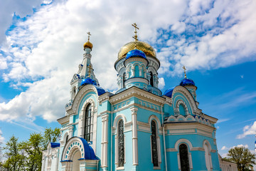 The temple in honor of the Assumption of the Blessed Virgin Mary in 1912 in Maloyaroslavets, Russia
