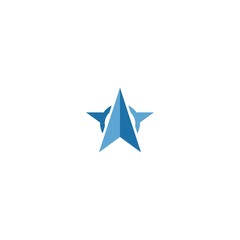 North with star logo icon