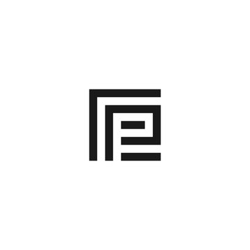 PC or CP logo icon monogram