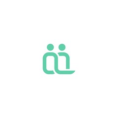 Q logo icon with people
