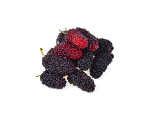 Mulberry isolated on white background.
