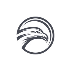 eagle head logo template vector illustration