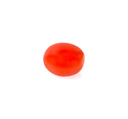 Little cherry tomatos isolated on white background