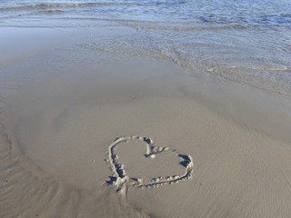 Herz im Sand