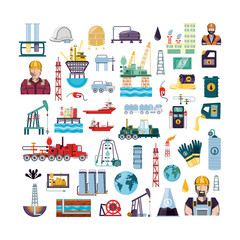 oil industry set icons vector illustration design