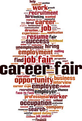 Obraz premium Career fair word cloud