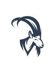 Naklejka premium goat logo template vector illustration