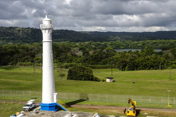 lighthouse in Panama Canal