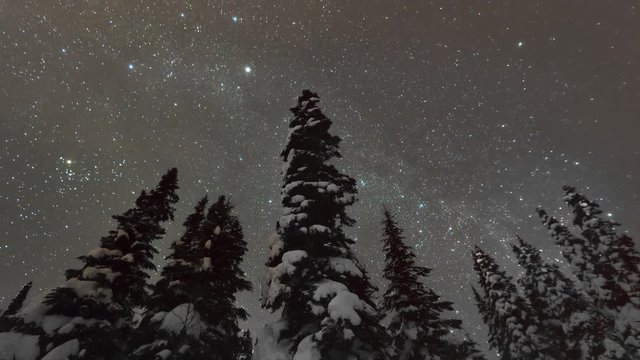 An Astro photography time lapse - Powder king - BC - Canada