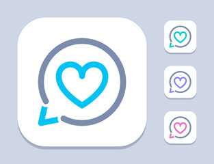 Heart Notification - Neon Duo Icons. A professional, pixel-perfect icon.