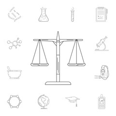 Libra icon. Detailed set of Science and lab illustrations. Premium quality graphic design icon. One of the collection icons for websites, web design, mobile app