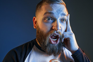 The anger and screaming man