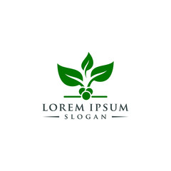 Organic logo template vector illustration