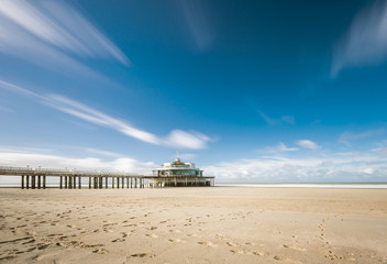 The palace pier at Blankberg (Belgium) on the fascinating north sea