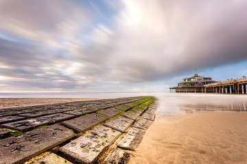 The palace pier at Blankberg (Belgium) on the fascinating north sea
