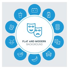 transports, food, drinks, travel Infographic Circle outline Icons Set. Contains such Icons as  business,  website,  elements,  background,  pattern,  banner and more. ..Fully Editable. Pixel Perfect