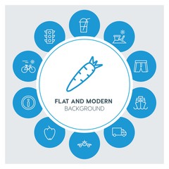 transports, food, drinks, travel Infographic Circle outline Icons Set. Contains such Icons as  business,  website,  elements,  background,  pattern,  banner and more. ..Fully Editable. Pixel Perfect