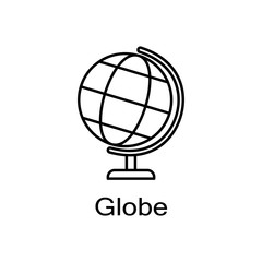 globe icon. Element of school icon for mobile concept and web apps. Thin line icon for website design and development, app development. Premium icon