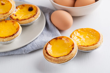 Portugal Egg Tart. Egg tart with egg. 