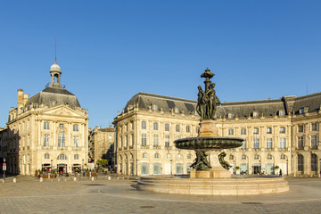 Fototapeta na wymiar Place de la Bourse à Bordeaux