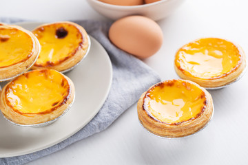 Portugal Egg Tart. Egg tart with egg. 