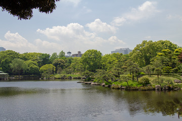 Fototapeta na wymiar Kiyosumi garden in Koto ward Tokyo, Japan