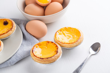 Portugal Egg Tart. Egg tart with egg. 