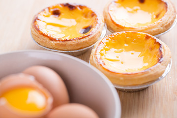 Portugal Egg Tart. Egg tart with egg. 