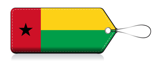 Guinea-Bissau flag label, Label of prouct made in Guinea-Bissau © VectorPart