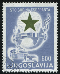 Naklejka premium emblem of Esperanto